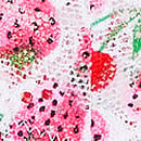 Wink Lace Thong Panty, White Cherry Heart Print, swatch