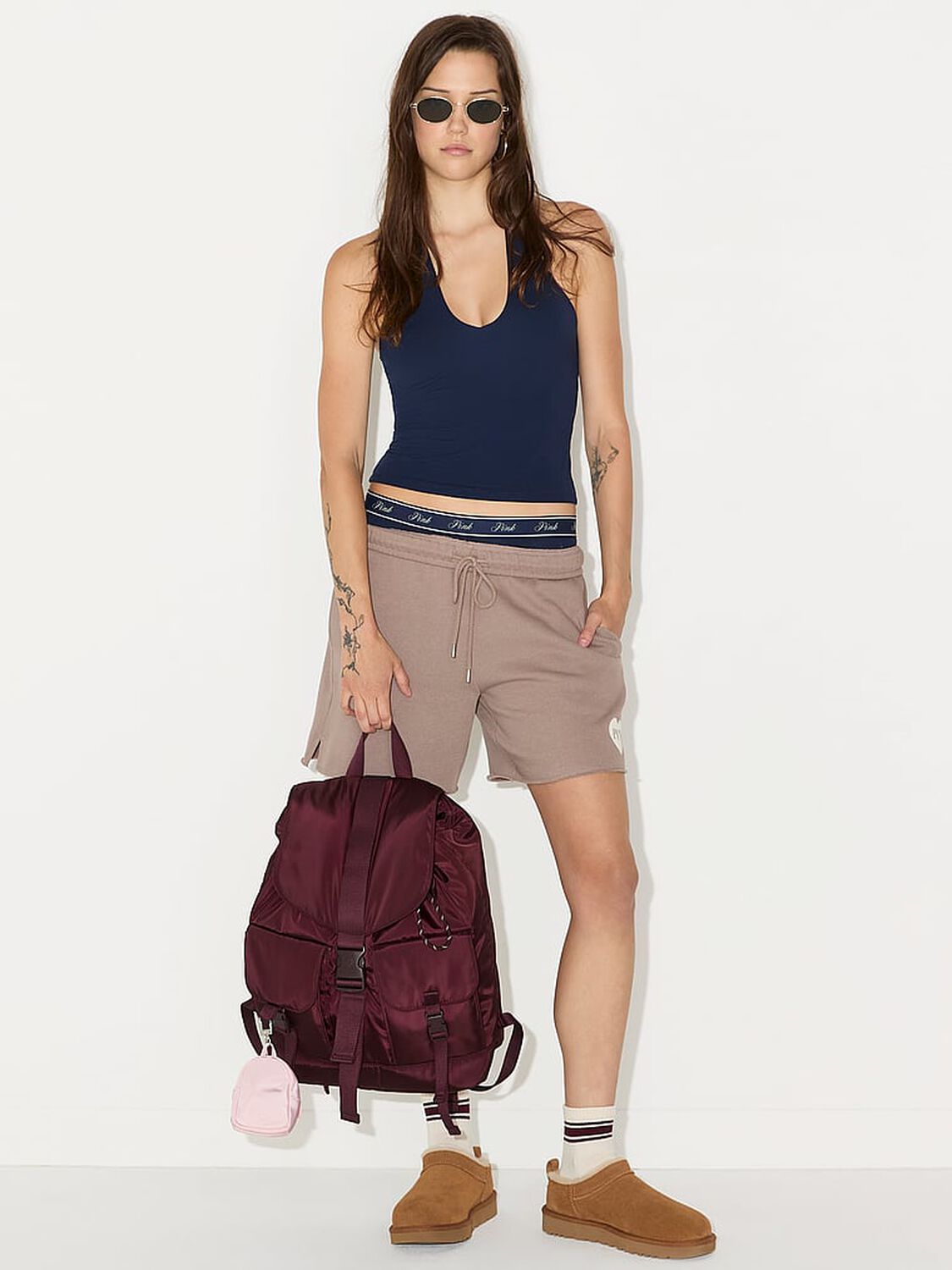 vs Pink Nylon Cargo Backpack Wild Rose 1 of 2 