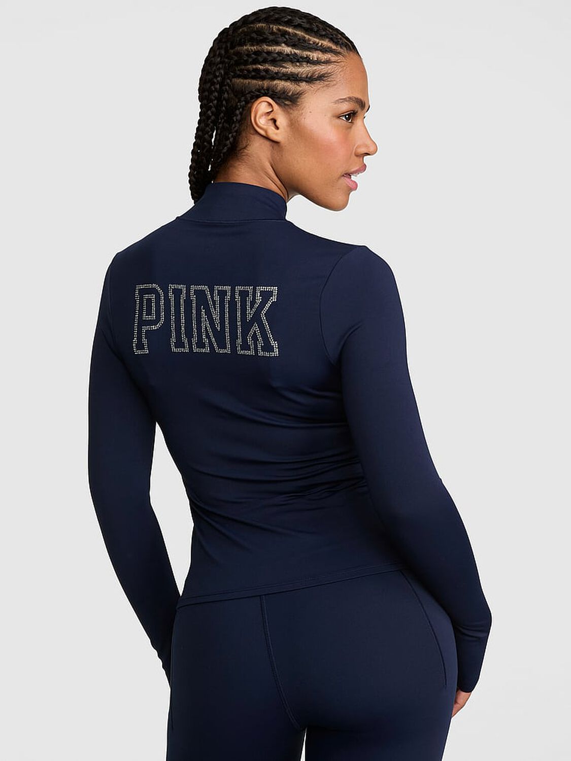 vs Pink PINK Relay&trade; Full-Zip Jacket Noir Navy Shine 2 of 3 