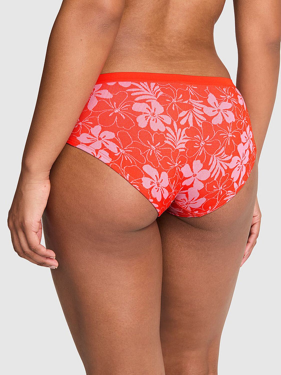 vs Pink Seamless Hiphugger Panty Guard Red Hibiscus Print 2 of 3 