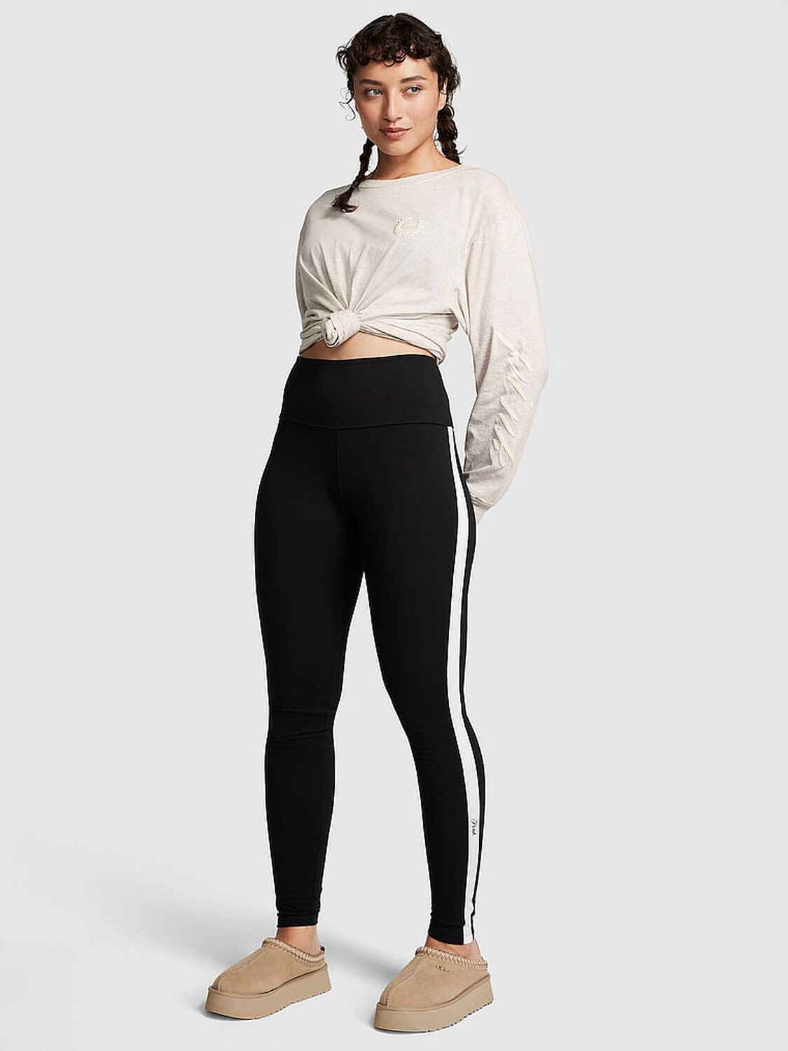 vs Pink Cotton High-Waist Leggings 1 of 4 
