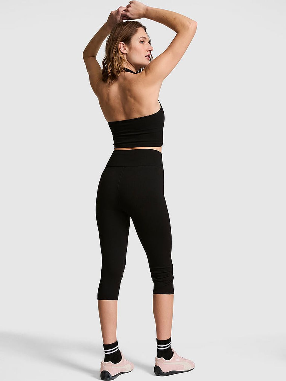 vs Pink AnyWear Capri Leggings Black 2 of 3 