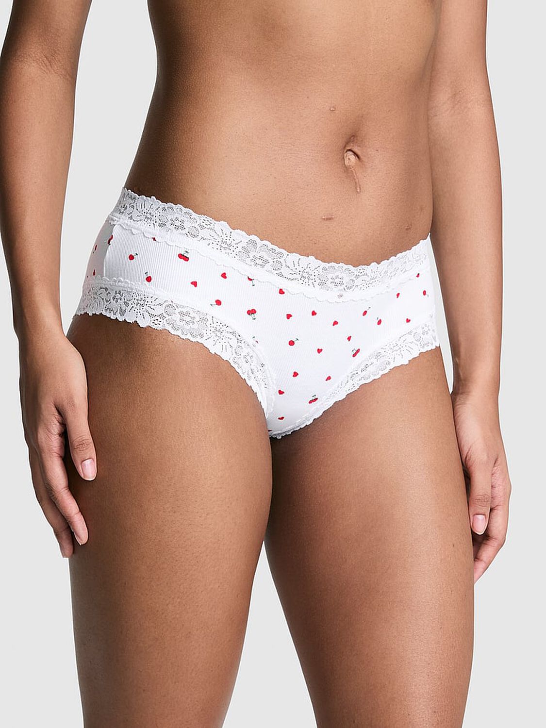 vs Pink Wink Lace-Trim Cheeky Panty 1 of 3 