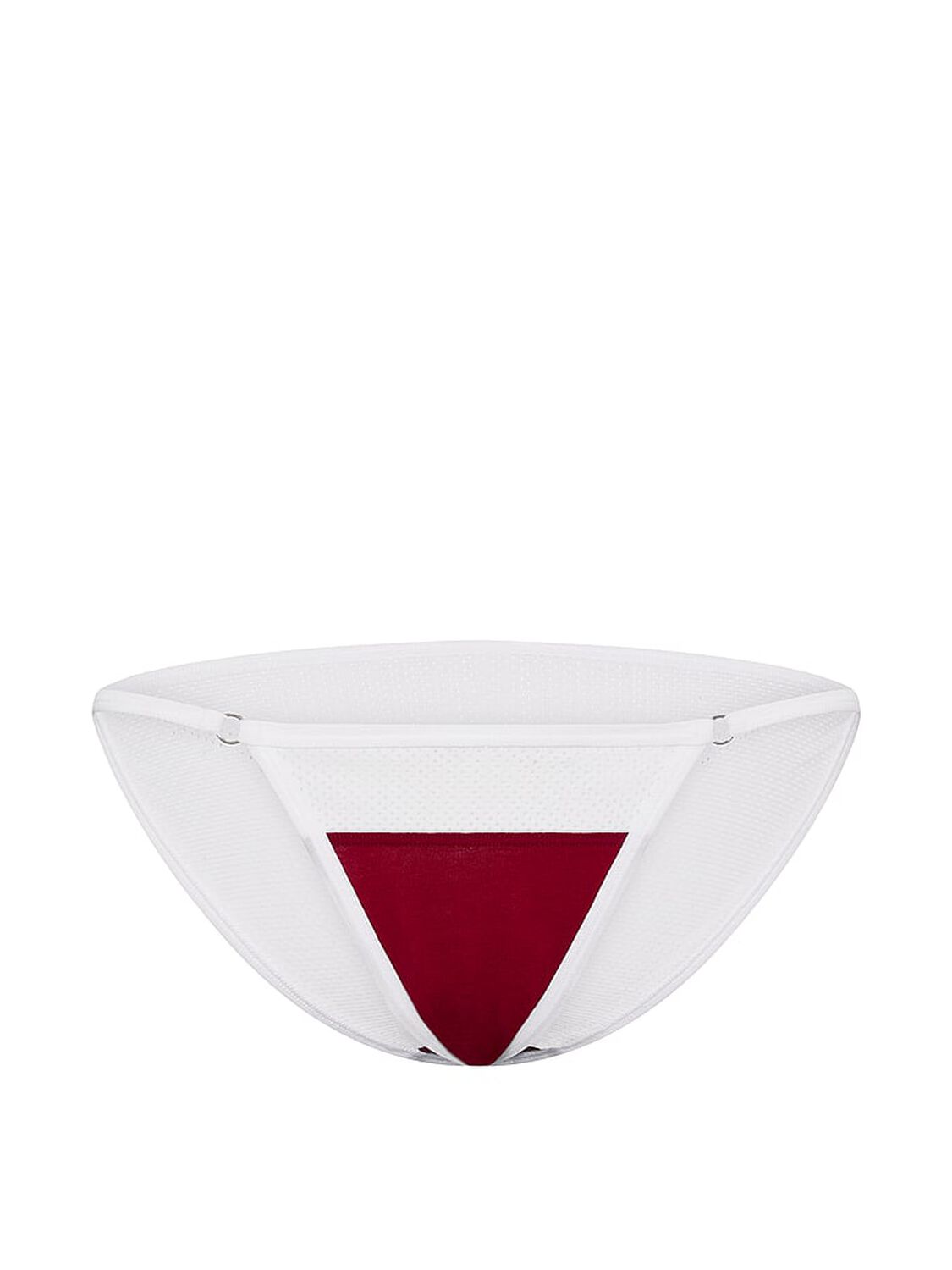 vs Pink Cotton String Bikini Panty Red Lacquer With White Trim 3 of 3 