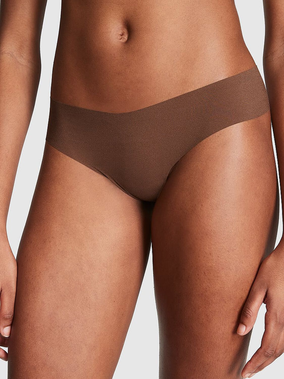 vs Pink No-Show Thong Panty Mousse 1 of 3 