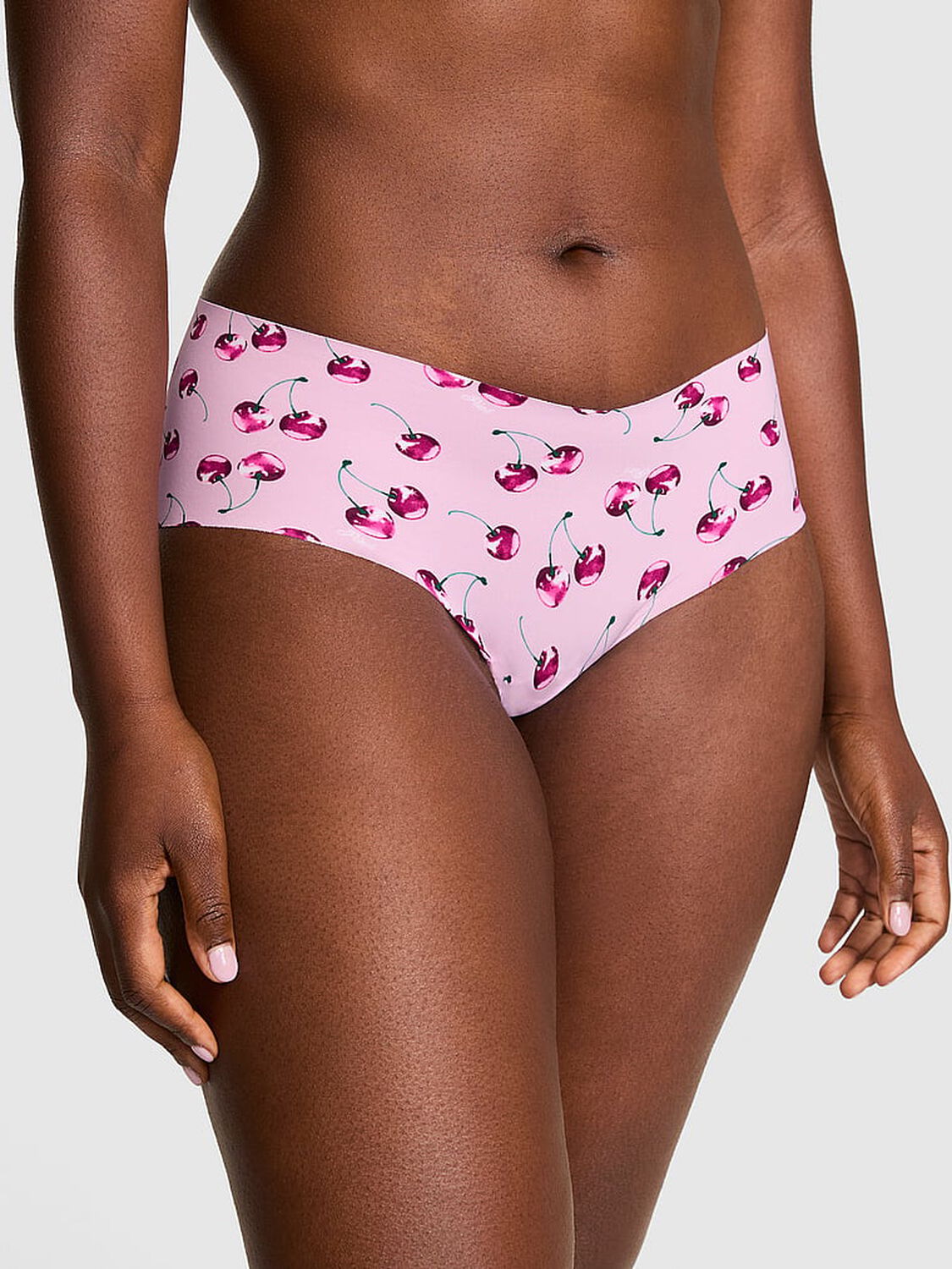 vs Pink No-Show Hiphugger Panty Hushed Lilac Cherry 1 of 3 