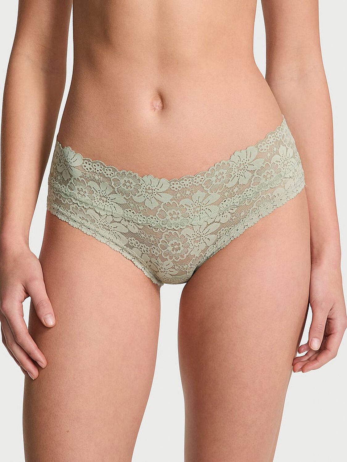 vs Pink Wink Hiphugger Panty Green Garden 1 of 2 
