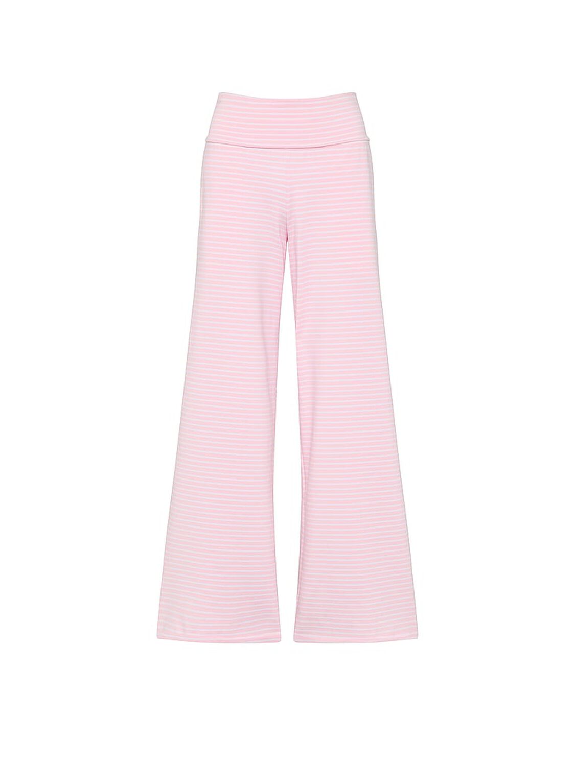 vs Pink All-Day Cotton&trade; Foldover Wide-Leg Pants Pink Stripe 3 of 4 