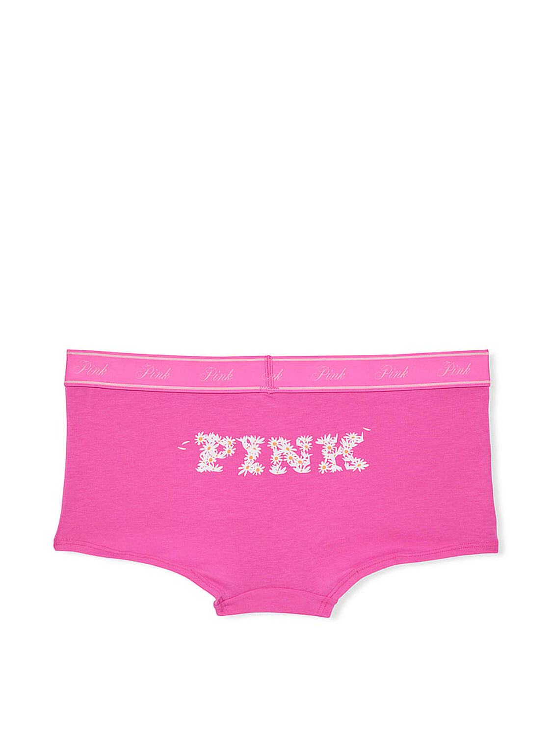 vs Pink Logo Cotton Shine Boyshort Panty Pink Gossip Butt Graphic 4 of 4 