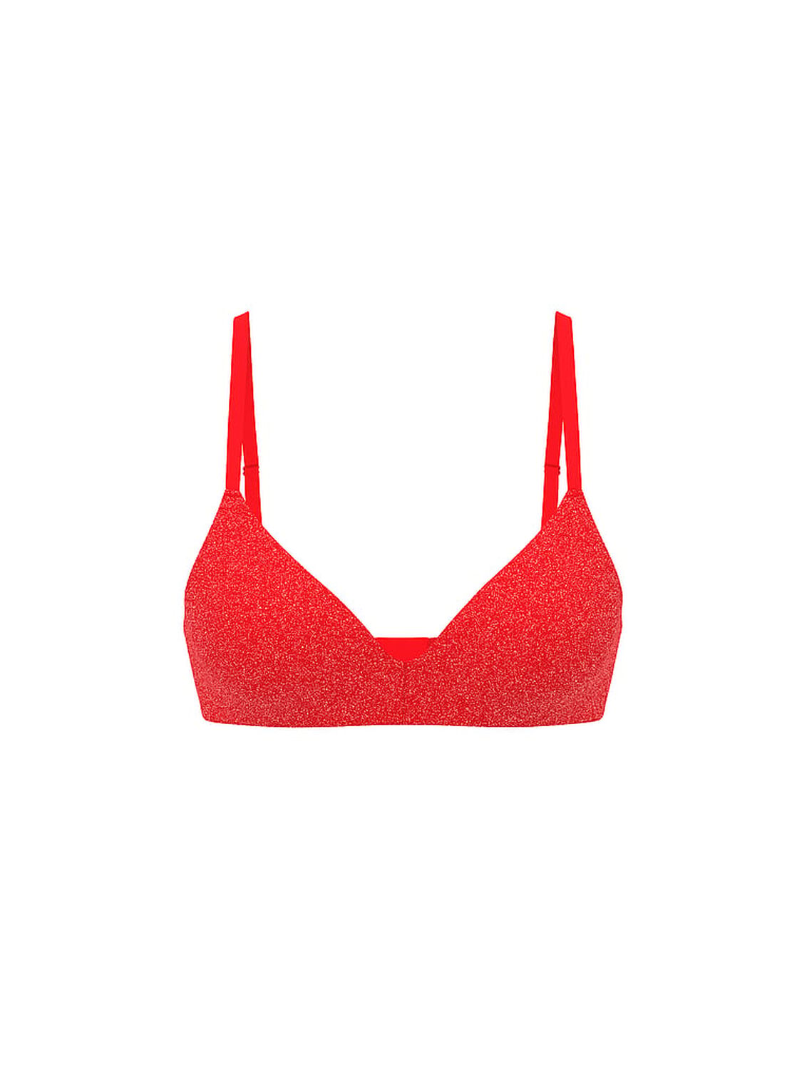 vs Pink Wear Everywhere Wear Everywhere Lightly Lined Wireless Bra Bright Vermillion 3 of 3 