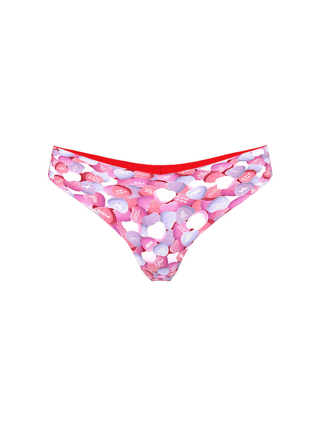 vs Pink No-Show Thong Panty Pink Photo Real Candy Heart 3 of 3 