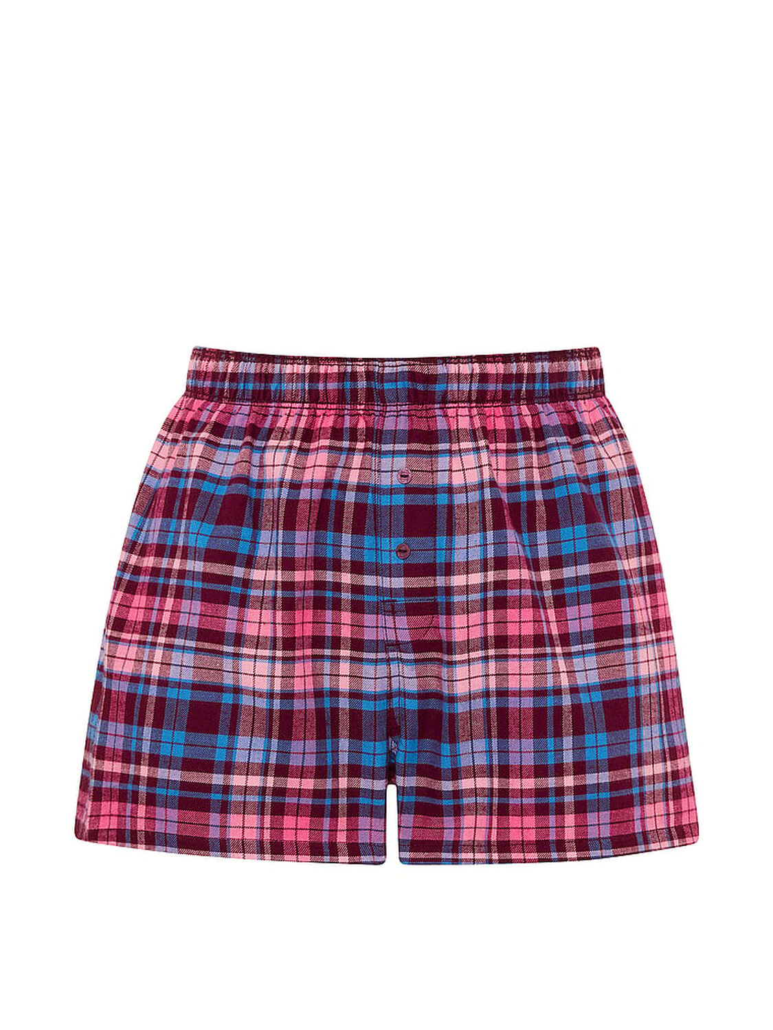 vs Pink Flannel Boxy Pajama Shorts Wild Rose Plaid 3 of 3 