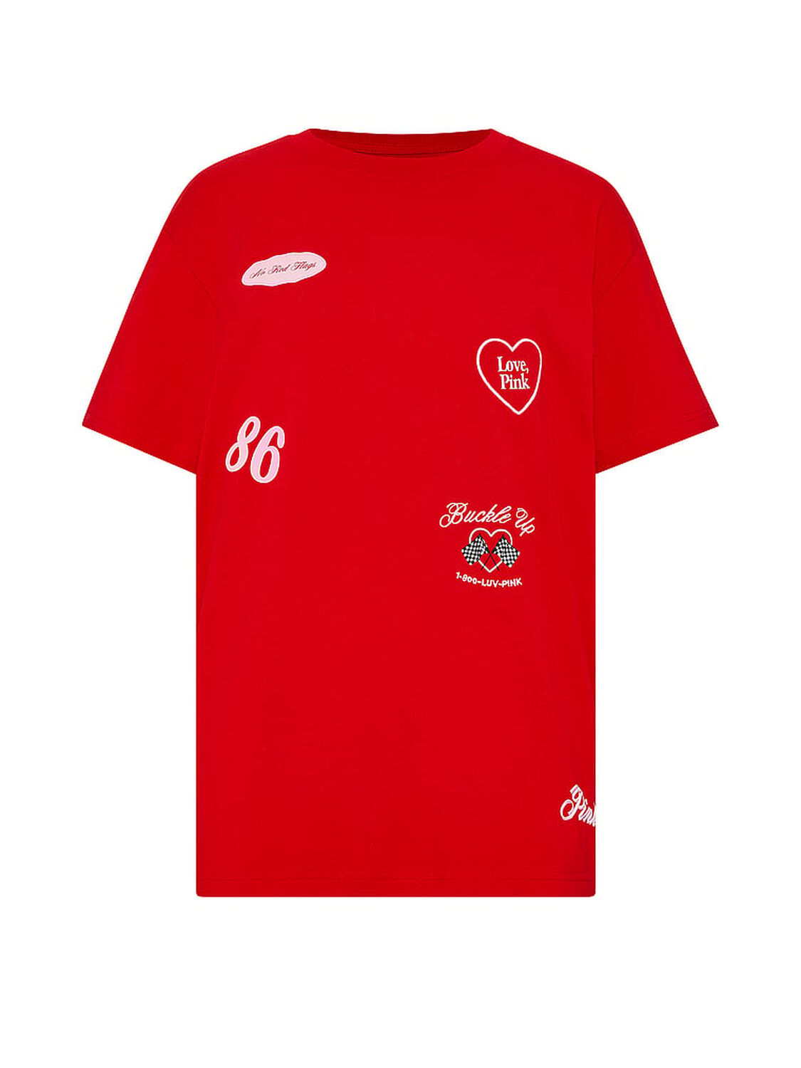 vs Pink Campus Cotton&trade; Tee Bright Vermillion 3 of 4 