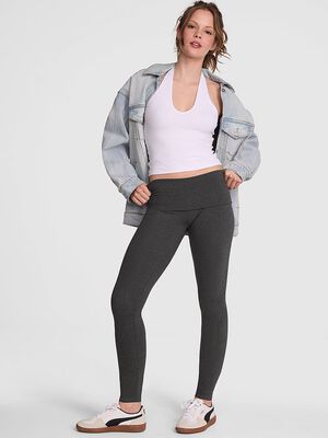 All-Day Cotton Foldover Leggings