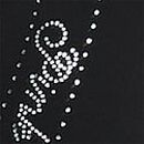 Relay Logo Shine Flare Leggings, Pure Black Bling Logo, swatch