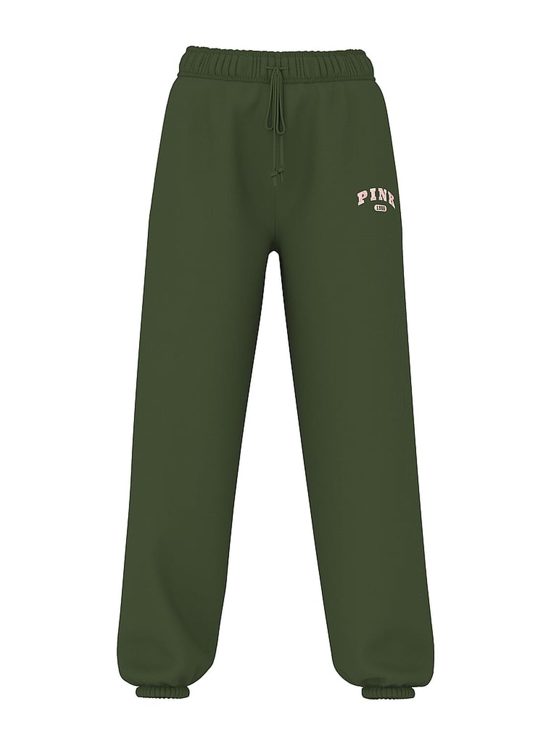vs Pink Ivy Fleece Campus Sweatpants Wild Thyme 1 of 2 