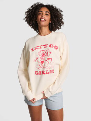Ivy Fleece Oversized Crew Sweatshirt