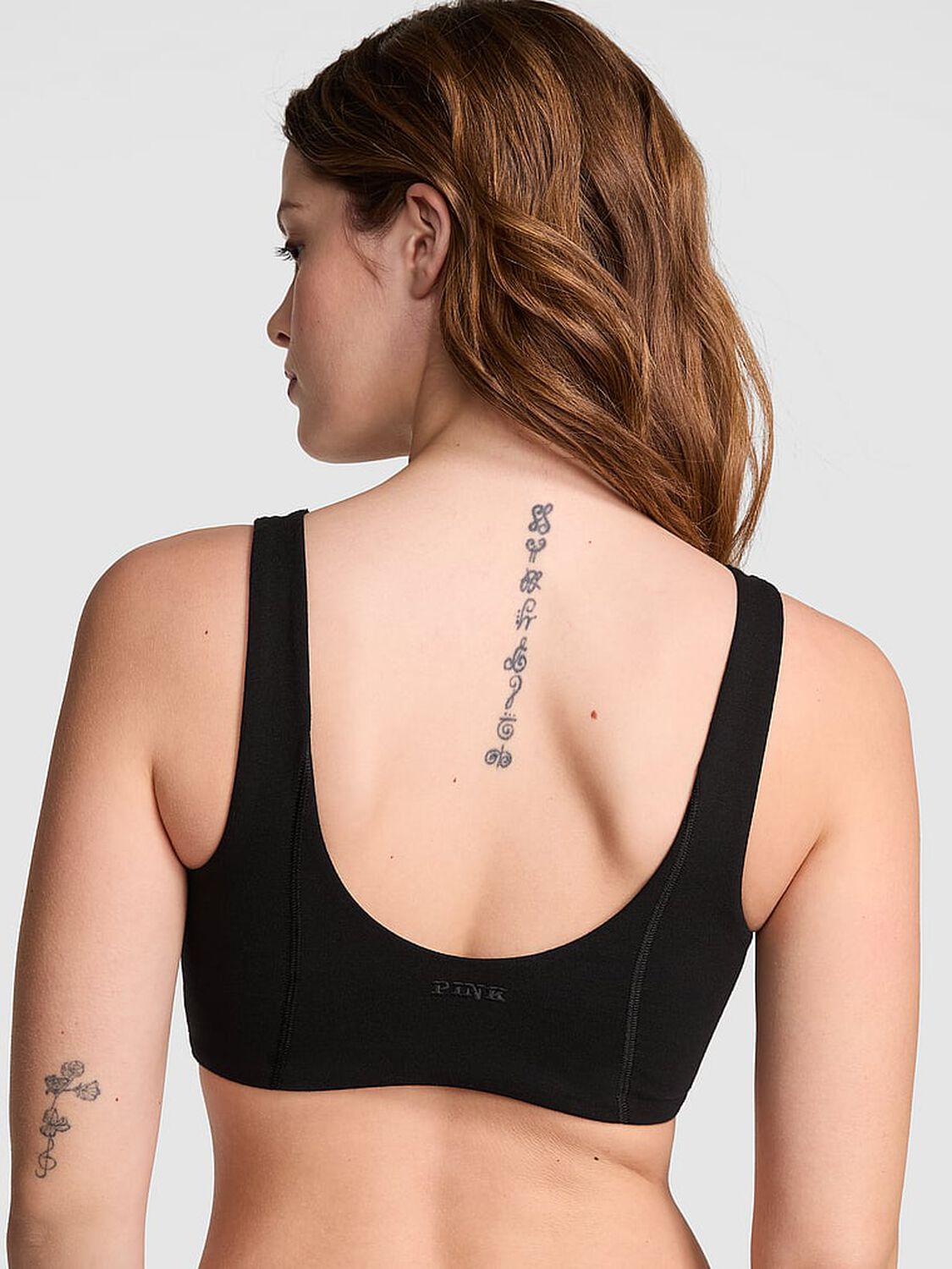 vs Pink All-Day Cotton Scoop Sports Bra Pure Black 2 of 4 