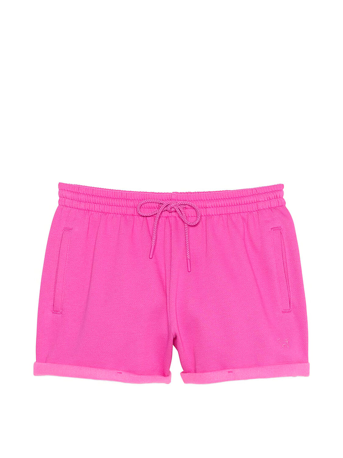 vs Pink Ivy Fleece Rolled Hem Shorts Pink Gossip 3 of 3 