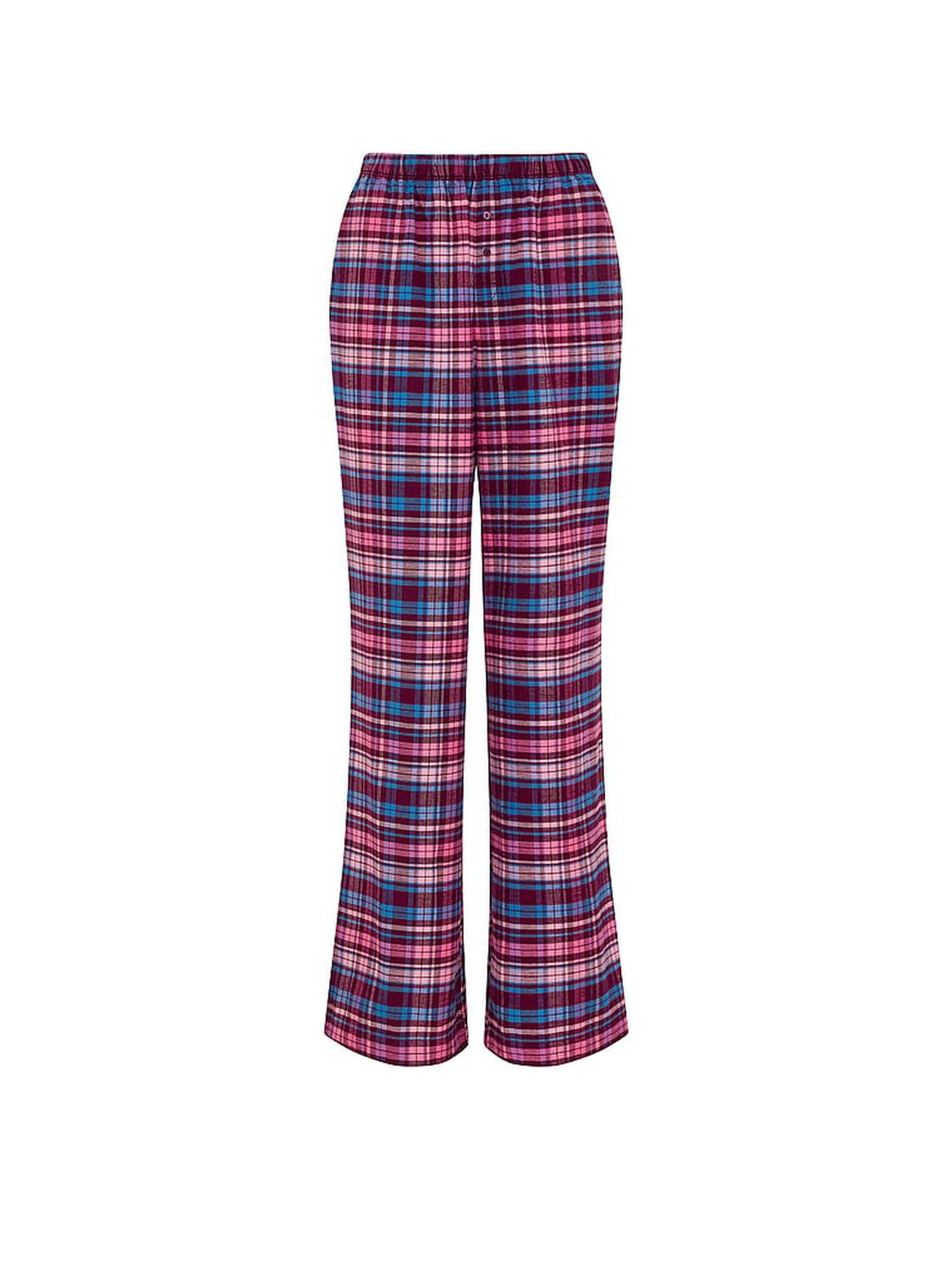 vs Pink 100% Cotton Favorite Flannel Pajama Pants Wild Rose Plaid 3 of 3 
