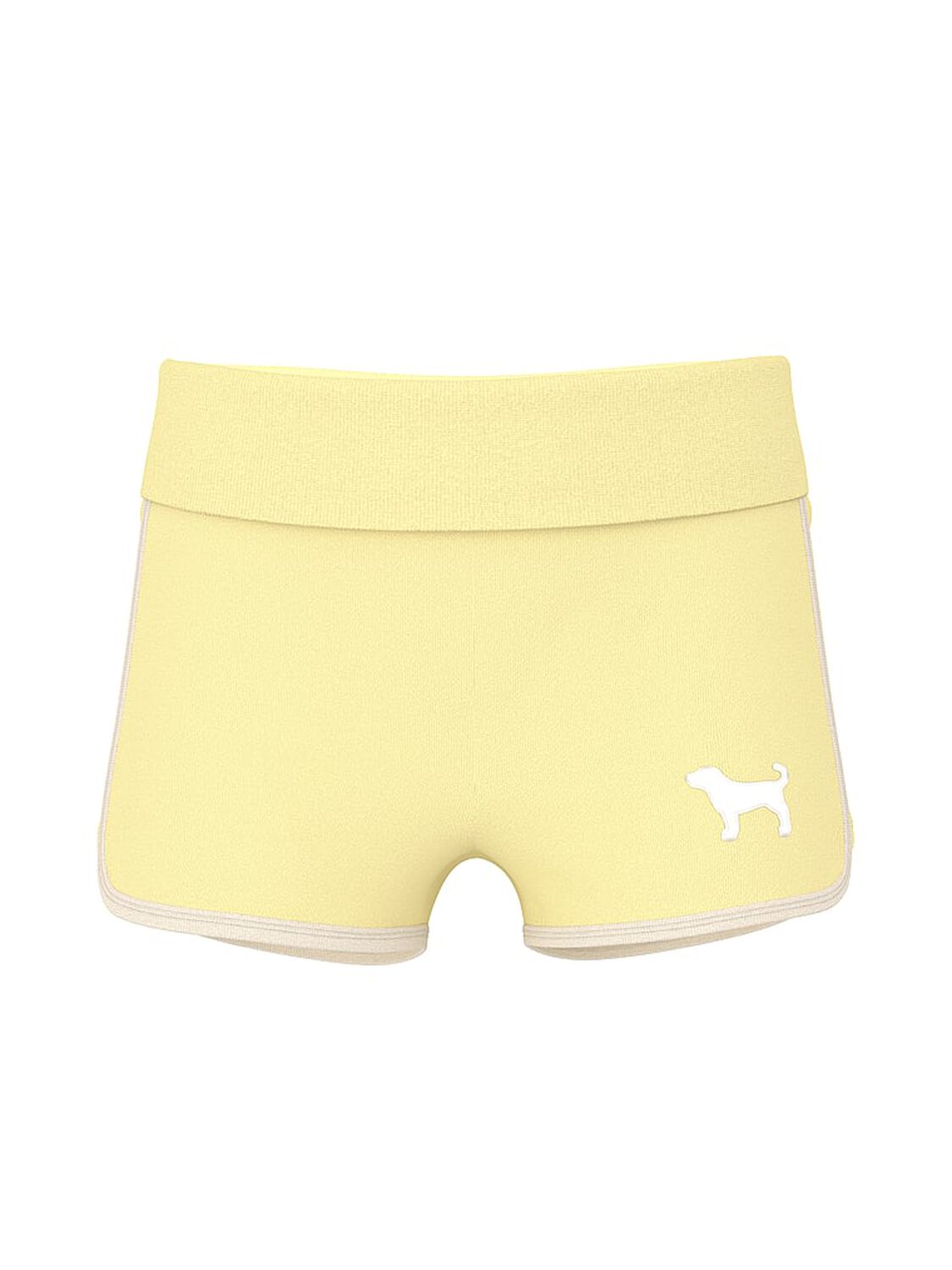 vs Pink Ivy Terry Foldover Shorts Mellow Yellow 2 of 2 