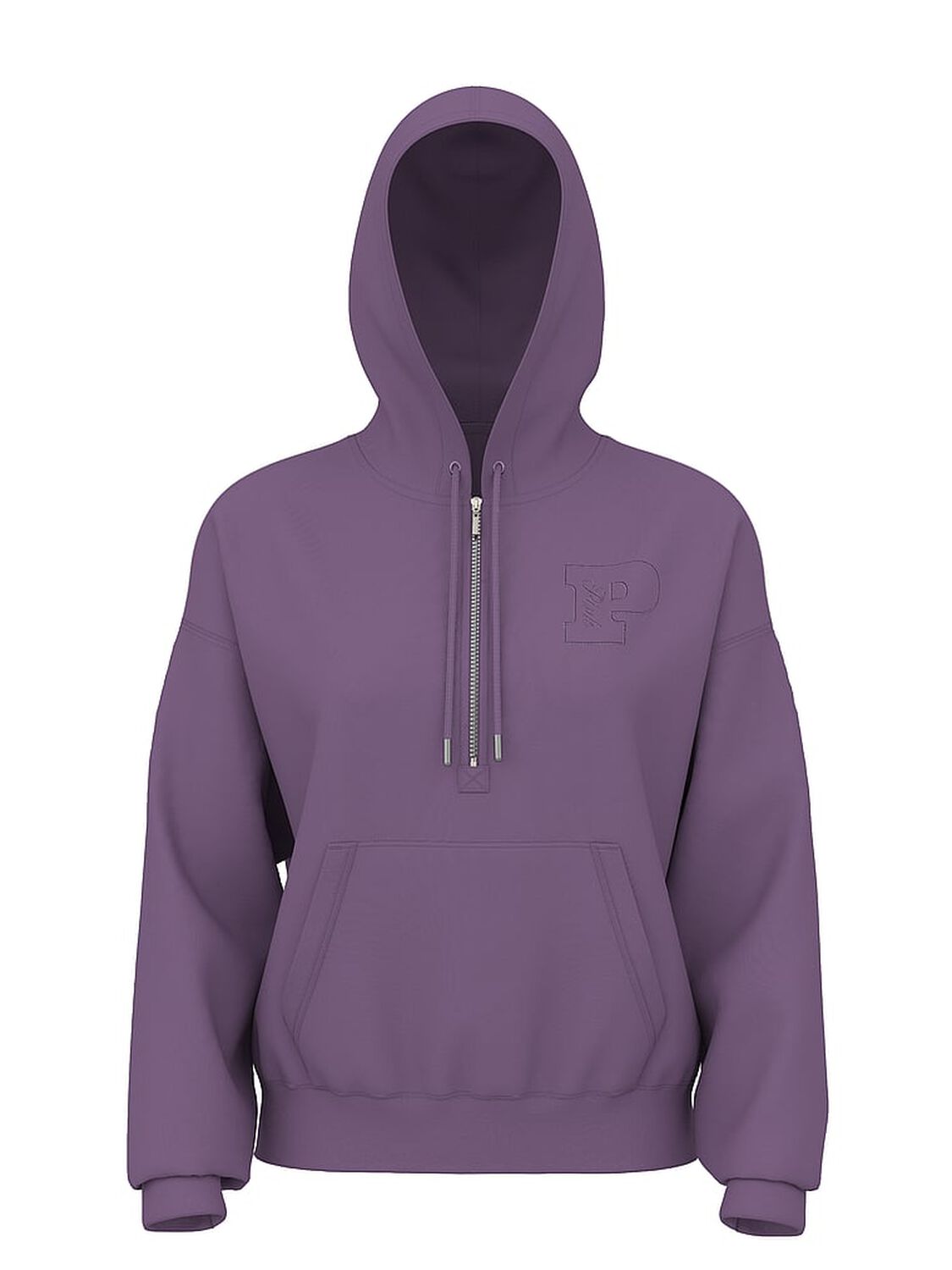 vs Pink Ivy Fleece Campus Half-Zip Hoodie Frozen Plum 3 of 3 