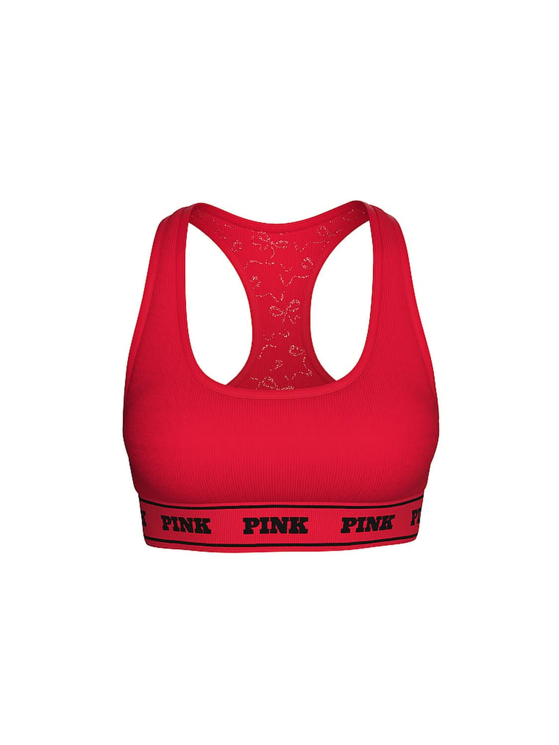 pink Pink Seamless Reversible Sports Bra Red Pepper Lurex Bows 4 of 4 