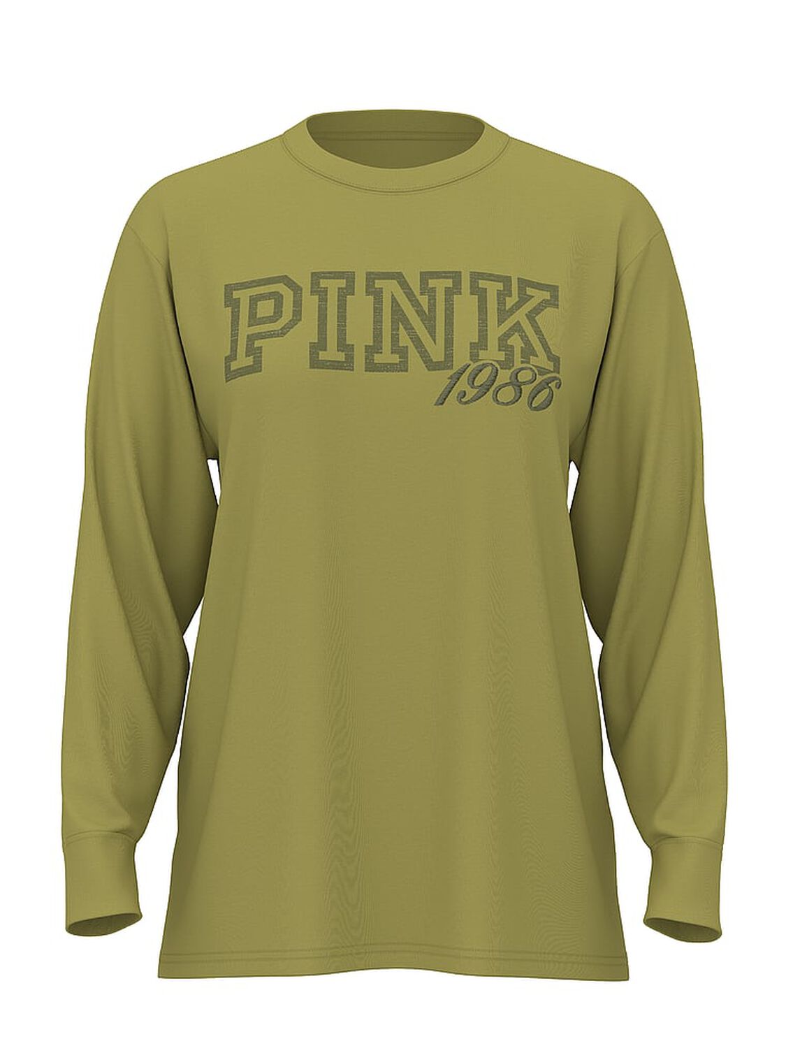 vs Pink Campus Cotton&trade; Long-Sleeve Tee Lizard Green 3 of 3 