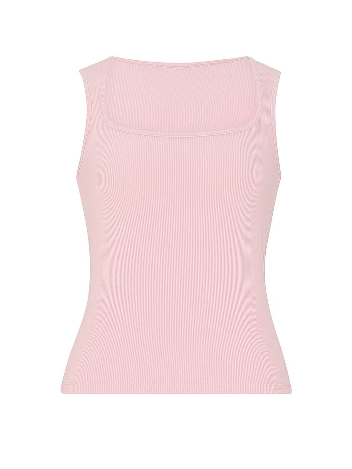 vs Pink All-Day Soft Rib Square-Neck Tank Top Dollhouse 3 of 3 