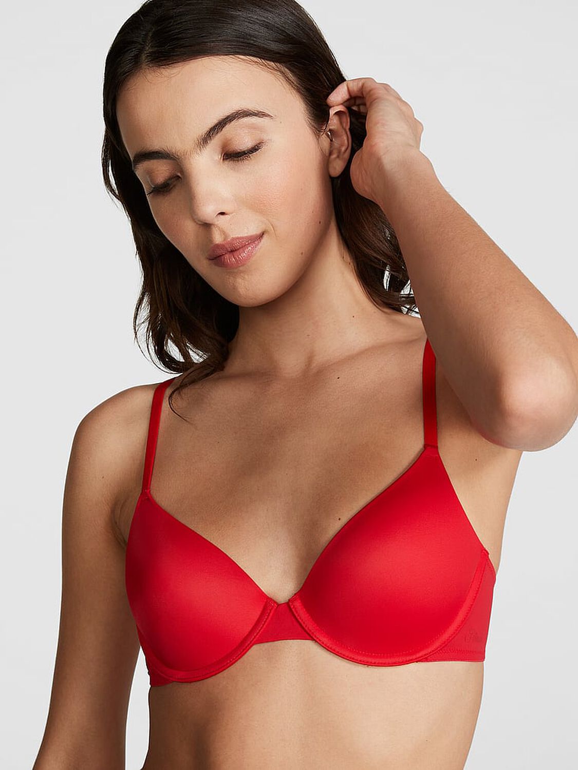 vs Pink Wear Everywhere Wear Everywhere Lightly Lined T-Shirt Bra Red Pepper 1 of 3 