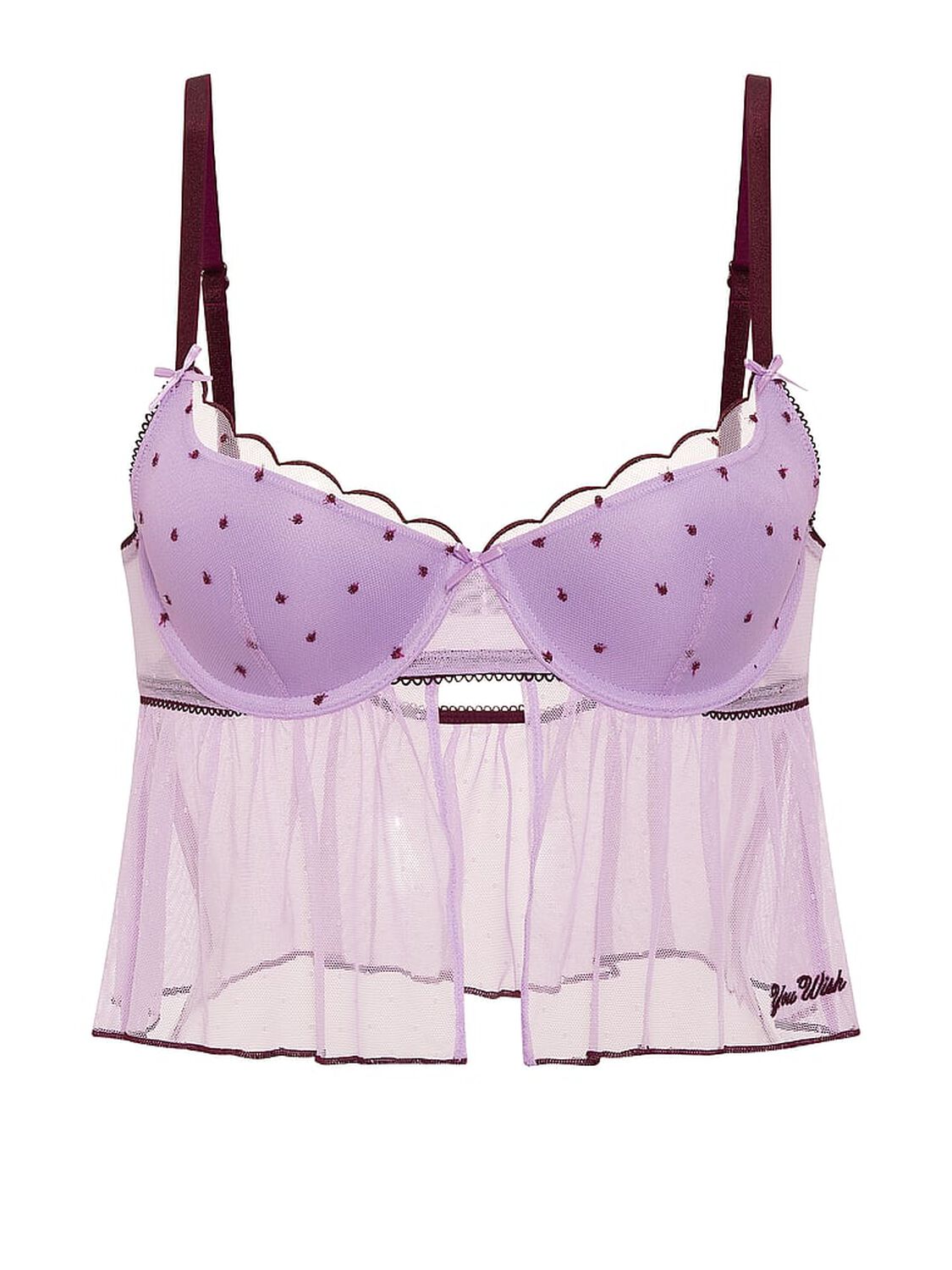 vs Pink PINK Wink&trade; Lightly Lined Scoop Corset Top Lilac Crush 3 of 3 