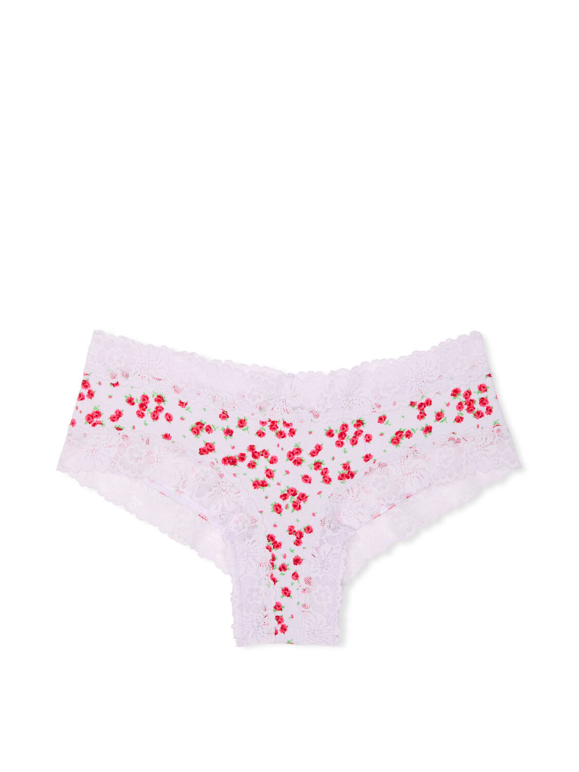 vs Pink Wink Lace-Trim Cheeky Panty Purple Whisper Floral Print 3 of 3 