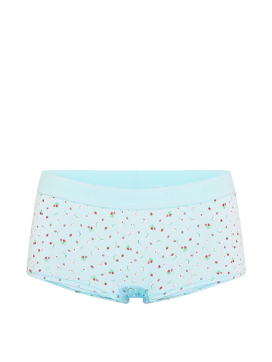 vs Pink Logo Cotton Boyshort Panty Stream Blue Strawberry Print 3 of 3 