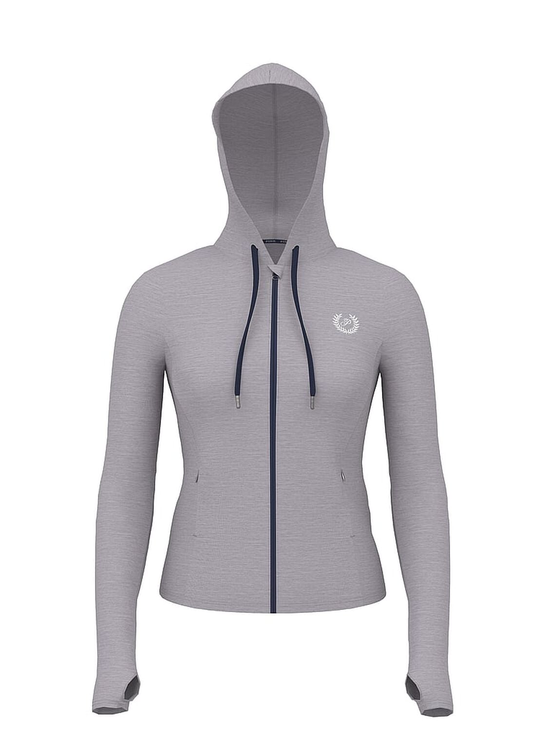 pink Pink Relay Full-Zip Hoodie Night Owl Grey Marl 3 of 3 