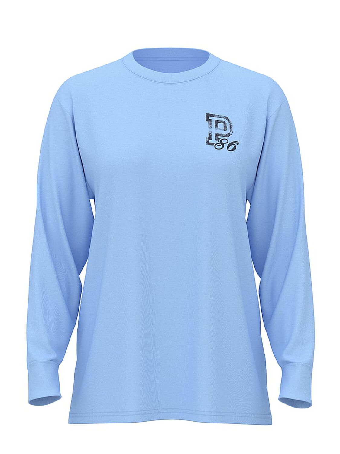 vs Pink Campus Cotton&trade; Long-Sleeve Tee Blue Dancer 3 of 3 