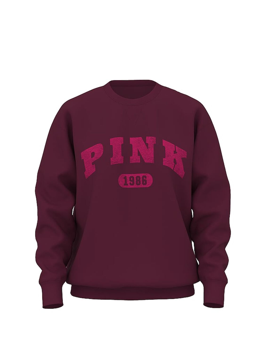 vs Pink Ivy Fleece Oversized Crew Sweatshirt Wild Rose 3 of 3 