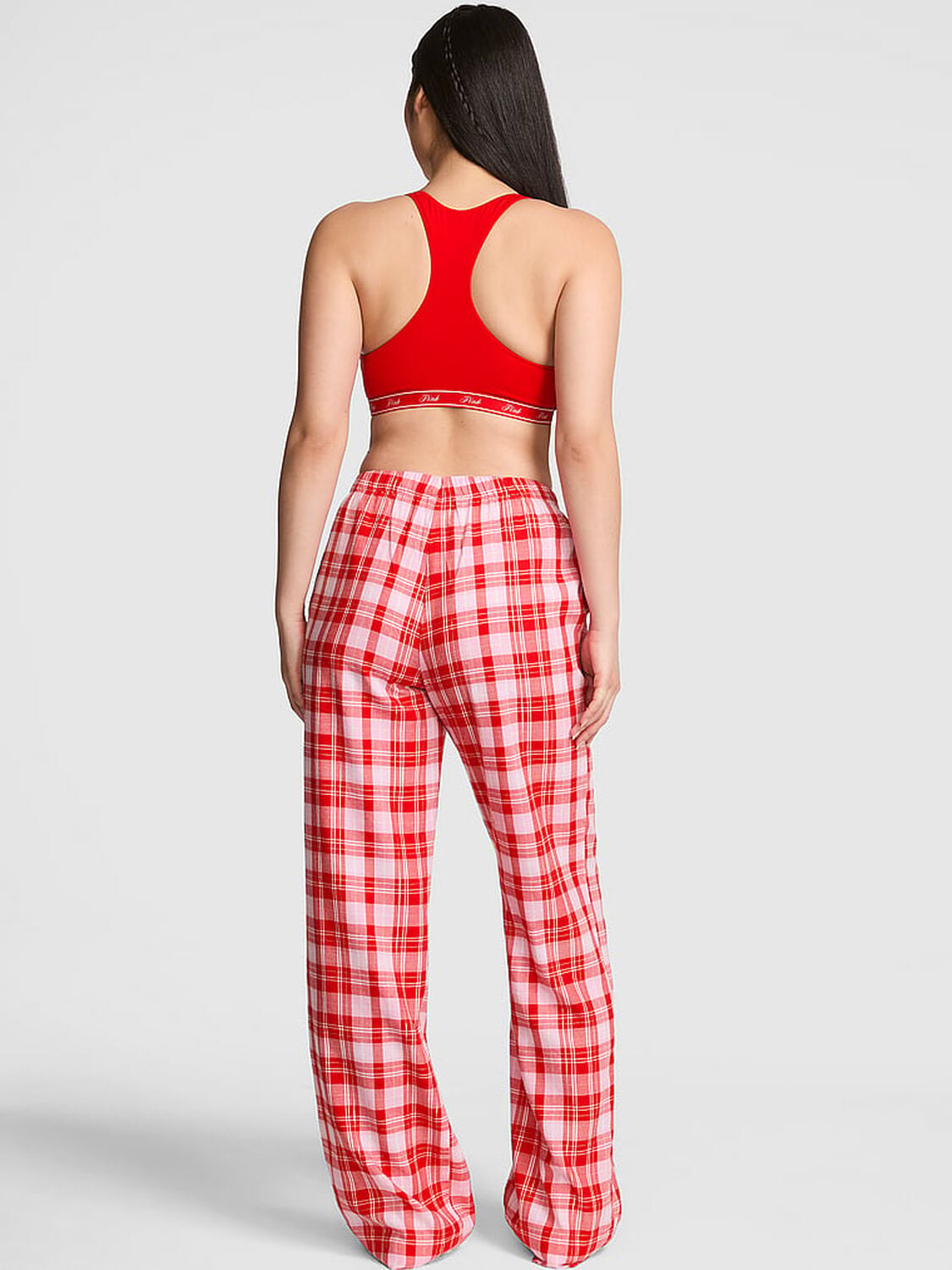 pink Pink Flannel Pajama Pants Bright Vermillion/Pink Lollipop Plaid 2 of 4 