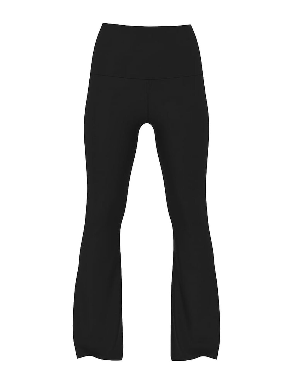 vs Pink All-Day Cotton&trade; Foldover Flare Leggings Pure Black Bling 3 of 3 