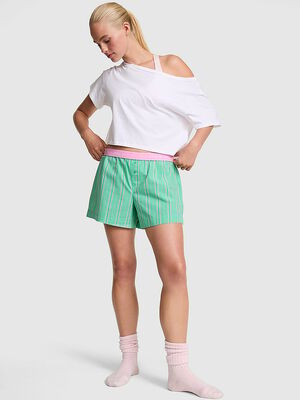 Cotton Boxy Boyfriend Pajama Shorts