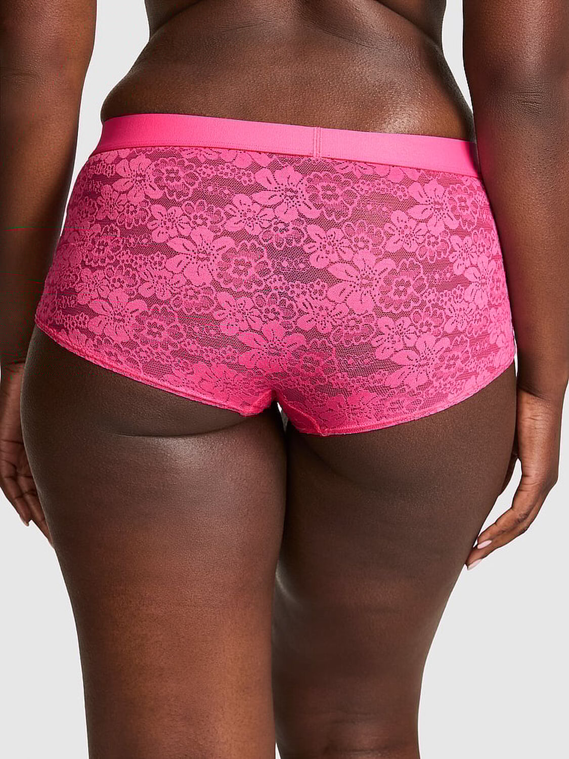 vs Pink Wink Logo Boyshort Panty Carmine Rose 2 of 3 