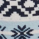 Cotton Cheeky Panty, Blue Fairisle Print, swatch