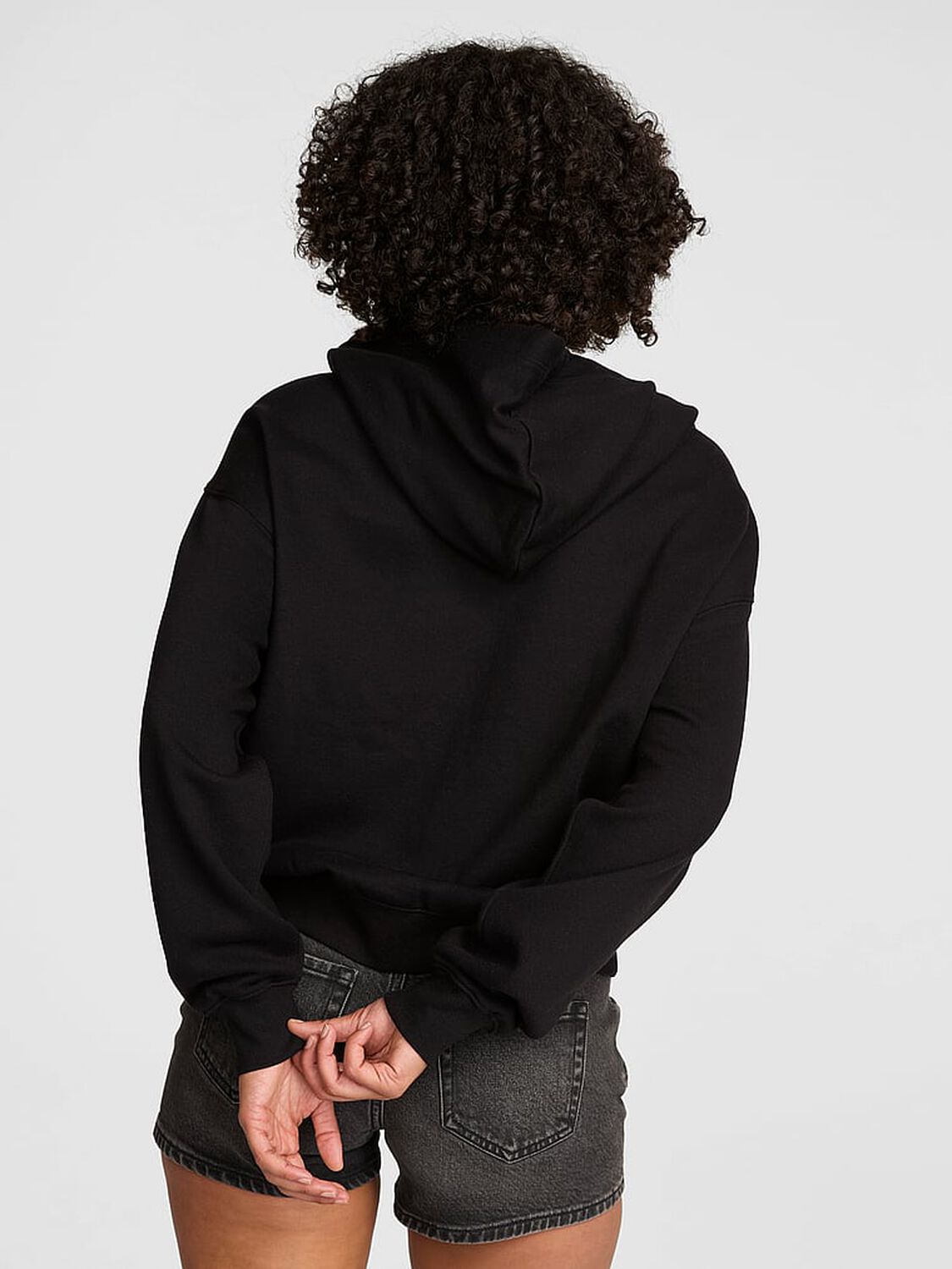 vs Pink Campus Fleece&trade; Full-Zip Hoodie Black 2 of 3 