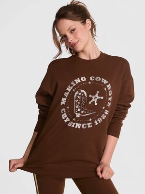 Ivy Fleece Oversized Crew Sweatshirt