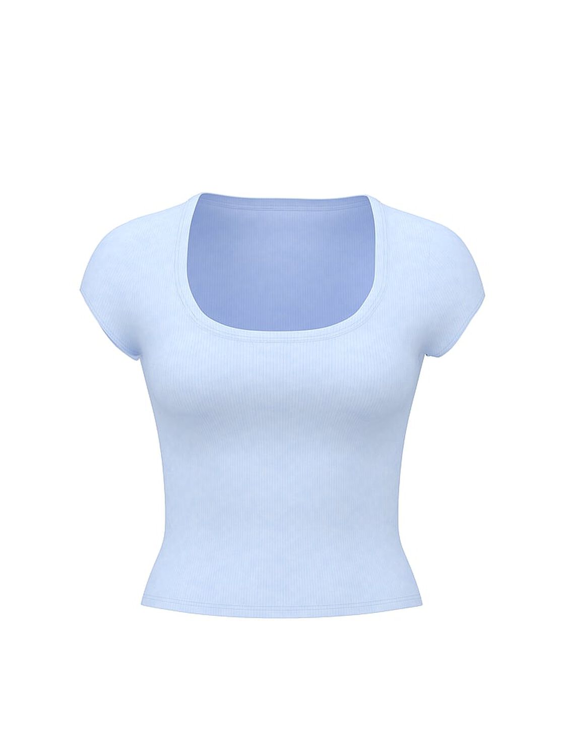 vs Pink Vintage Ribbed Scoop Tee Icy Blue 3 of 3 