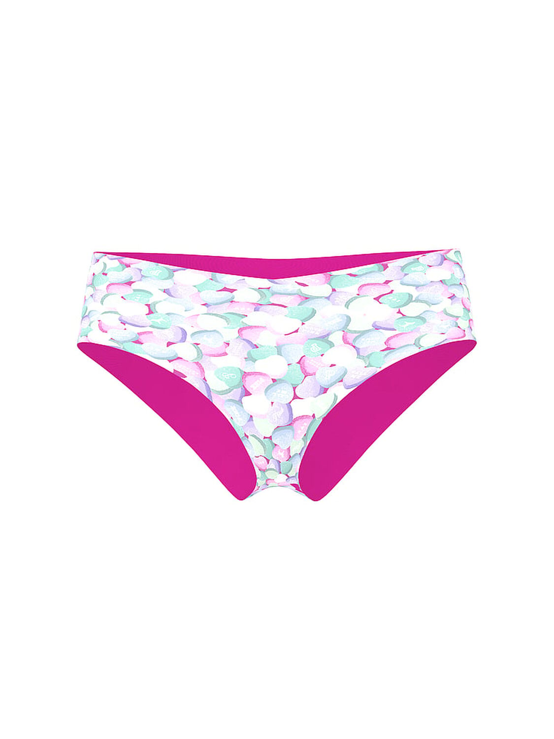 vs Pink No-Show Cheeky Panty Green Photo Real Candy Heart 3 of 3 