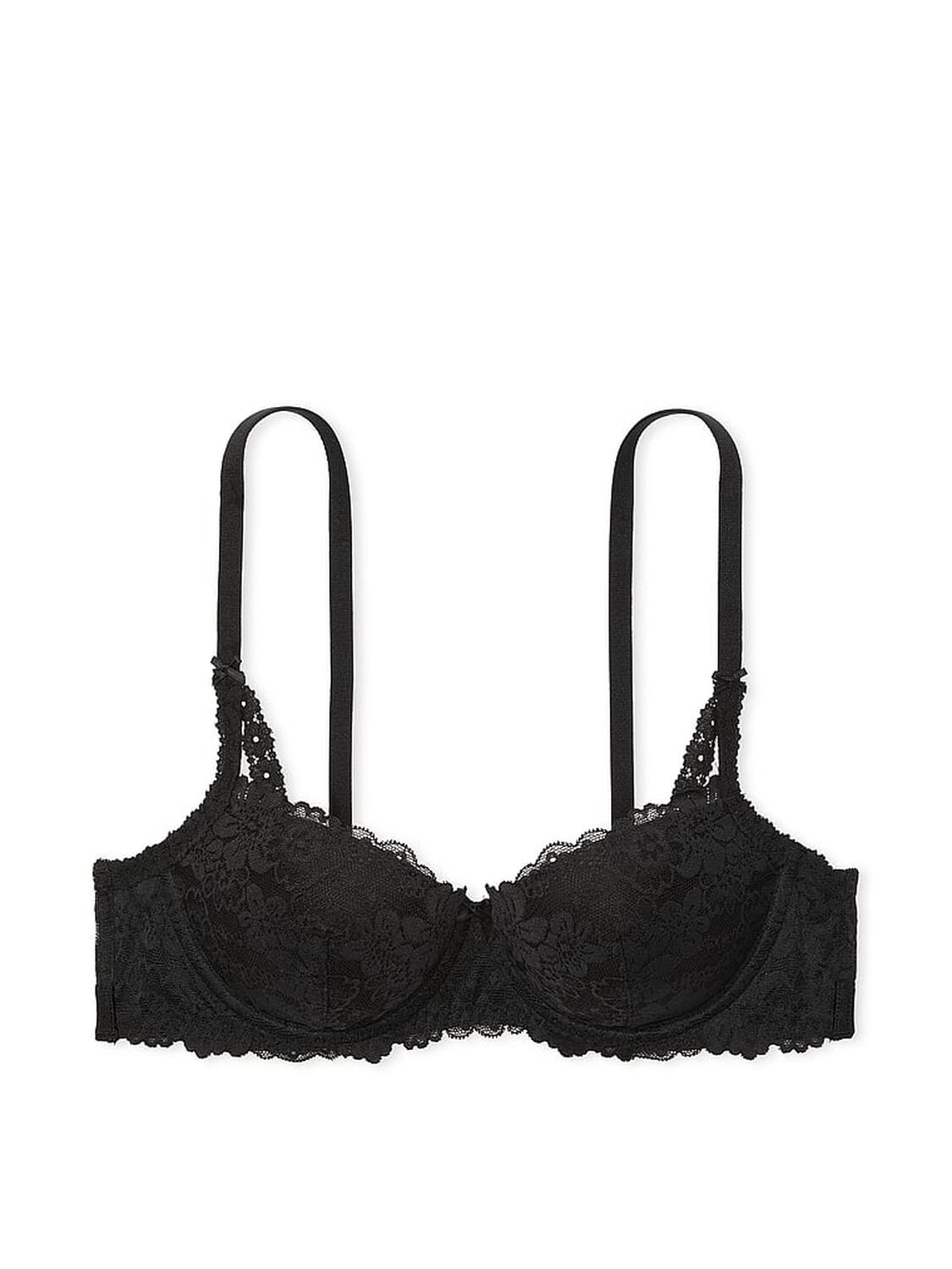 vs Pink Wink Lightly Lined Balconette Bra Pure Black 3 of 3 