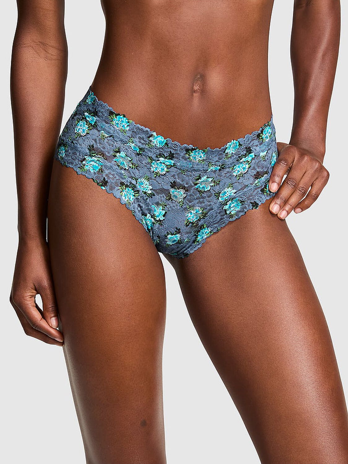 vs Pink Wink Cheeky Panty Dusty Iris Floral Print 1 of 3 
