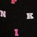 Logo Cotton High-Leg Micro Thong Panty, Black Block P I N K Print, swatch