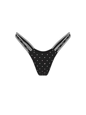 Logo Cotton High-Leg Micro Thong Panty