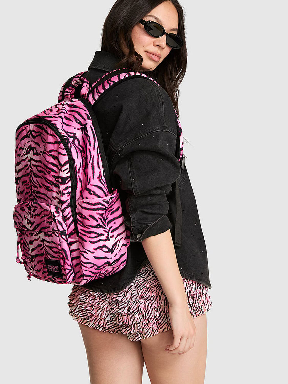 vs Pink Quilted Puffer Backpack Pink Zebra 3 of 3 